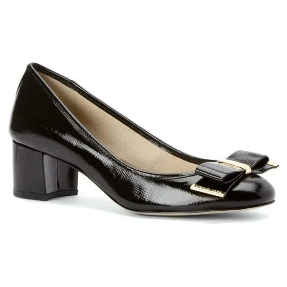 Michael Kors Women's KIERA Mid Pump Leather Round Toe pump-  Brand new